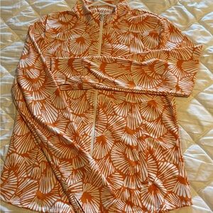 Tommy Bahama Orange and Cream Patterned Jacket